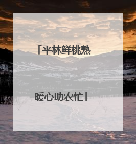 平林鲜桃熟 暖心助农忙